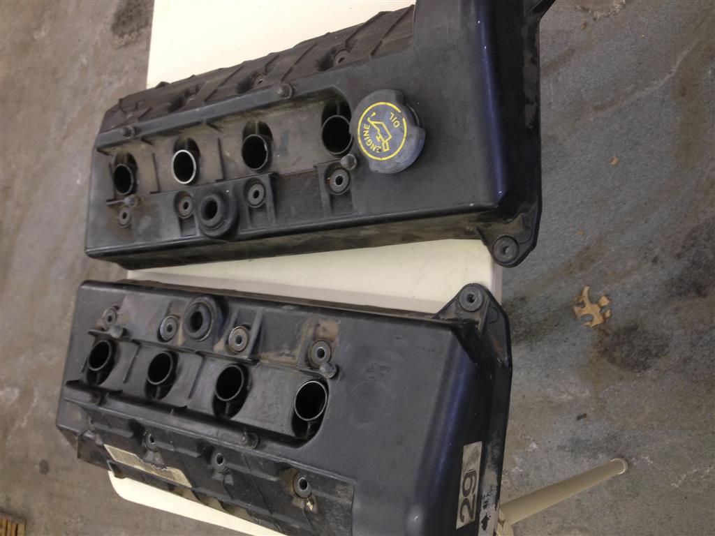 Two (2) sets of DOHC 4.6L valve covers, one from pre '98, one post '99